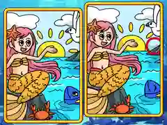 ゲーム人魚の違いを探すオンライン