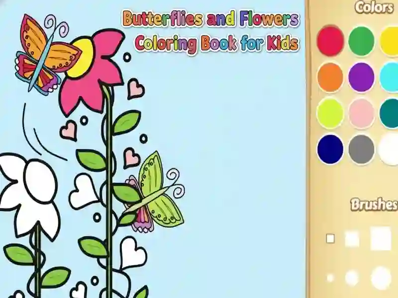 ゲーム子供のための蝶と花の塗り絵オンライン ゲーム子供のための蝶と花の塗り絵オンライン