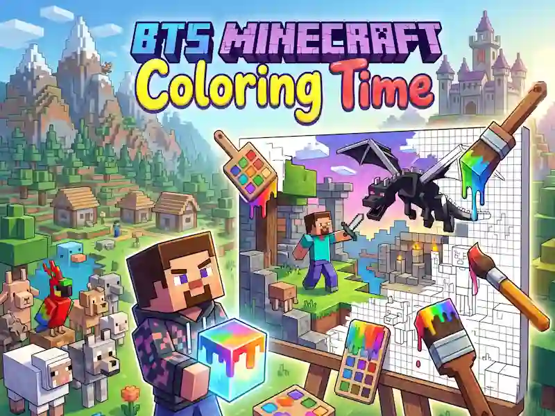 ゲームBTS Minecraft Coloring Timeオンライン