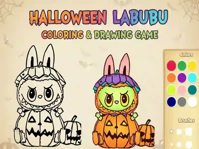 ゲームハロウィンラブブぬりえ＆お絵描きゲームオンライン