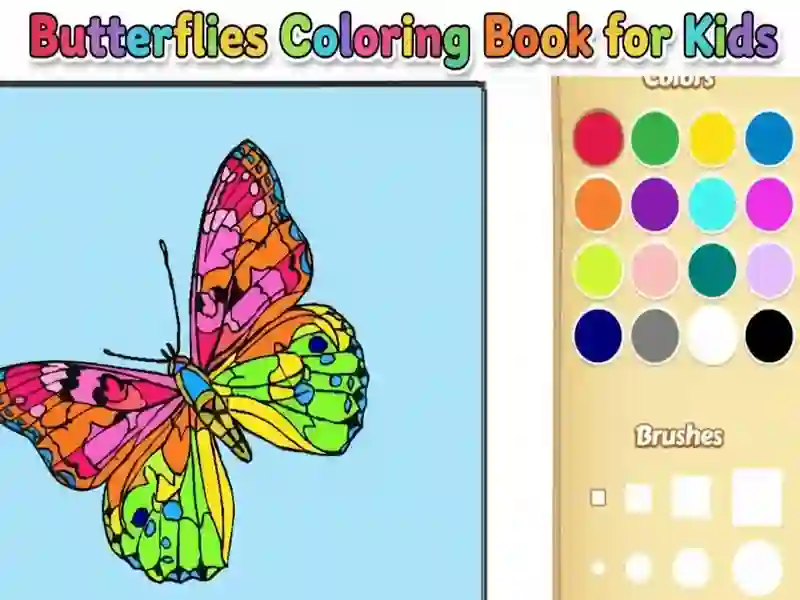 ゲーム子供のための蝶の塗り絵オンライン ゲーム子供のための蝶の塗り絵オンライン