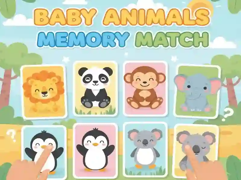 ゲーム動物の赤ちゃんメモリーマッチオンライン