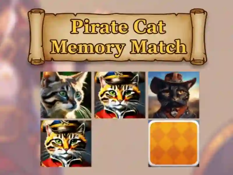 ゲームパイレーツキャットメモリーマッチオンライン