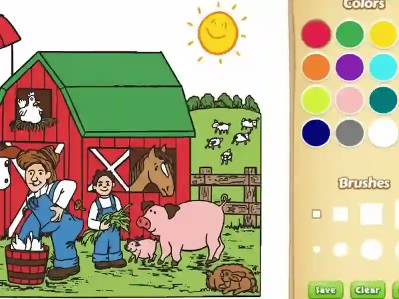 ゲーム子供のための農場の塗り絵オンライン