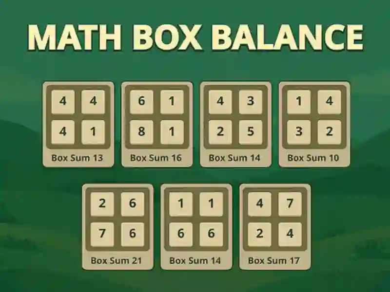 ゲーム数学ボックスのバランスオンライン ゲーム数学ボックスのバランスオンライン