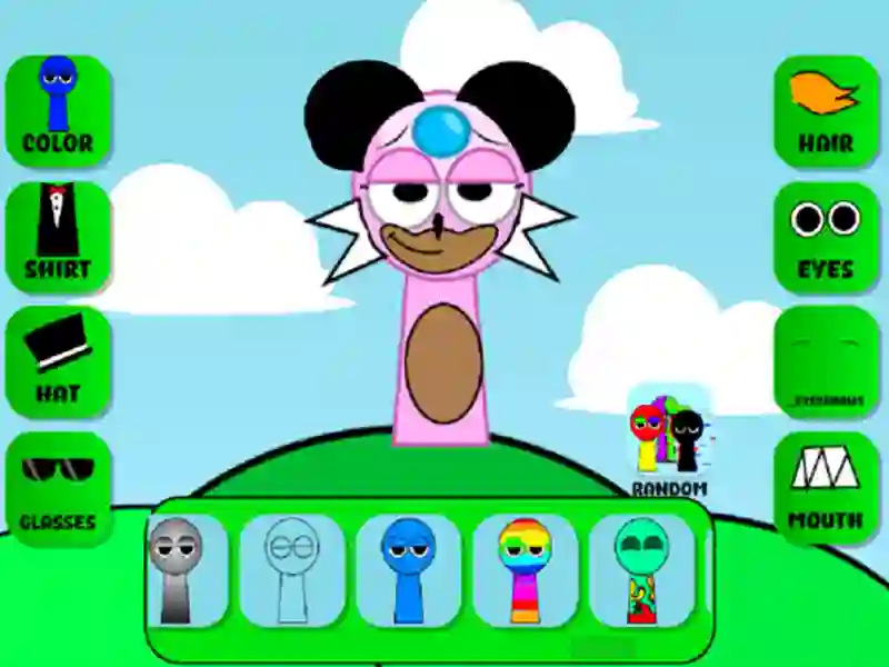 ゲームSprunkiキャラクターメーカーOCオンライン