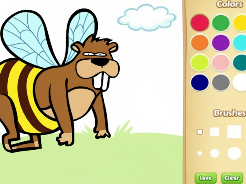 ゲーム子供向けの面白い動物の着色帳オンライン