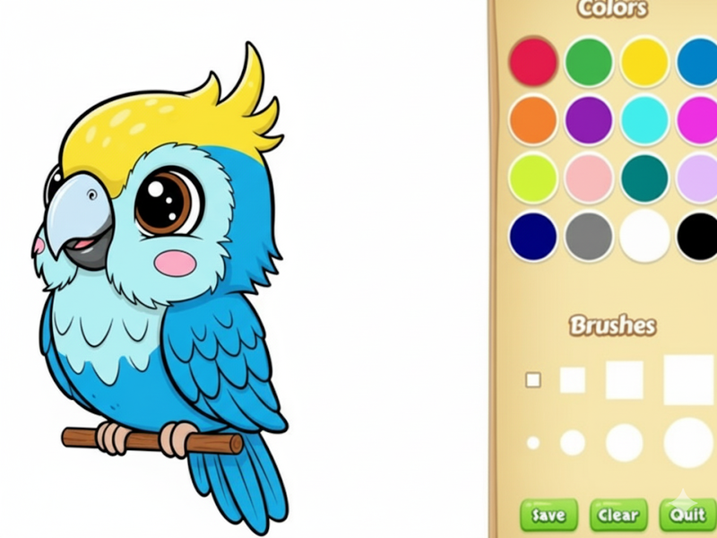 ゲームカワイイ動物塗り絵オンライン