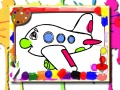 ゲーム飛行機の塗り絵帳オンライン