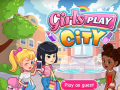 ゲーム女の子たちが街で遊ぶオンライン