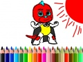 ゲーム学校に戻る：マスク男の子の塗り絵オンライン