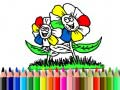 ゲーム学校に戻る：花の塗り絵オンライン