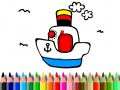 ゲーム学校に戻る：ボート塗り絵オンライン