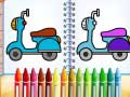ゲームかわいい自転車の塗り絵オンライン