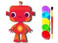 ゲーム学校に戻る：ロボット塗り絵帳オンライン