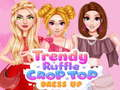 ゲームトレンディなフリルクロップトップドレスアップオンライン