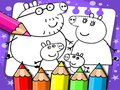 ゲームペッパピッグの塗り絵オンライン