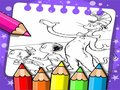 ゲーム帽子をかぶった猫の塗り絵オンライン