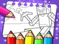 ゲームMinecraft 塗り絵オンライン