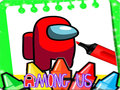 ゲームAmong Usの塗り絵帳オンライン