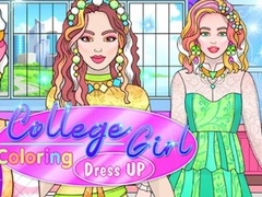 ゲーム大学生の女の子の塗り絵とドレスアップオンライン