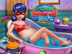 ゲーム妊娠中のドット柄の女の子スパオンライン