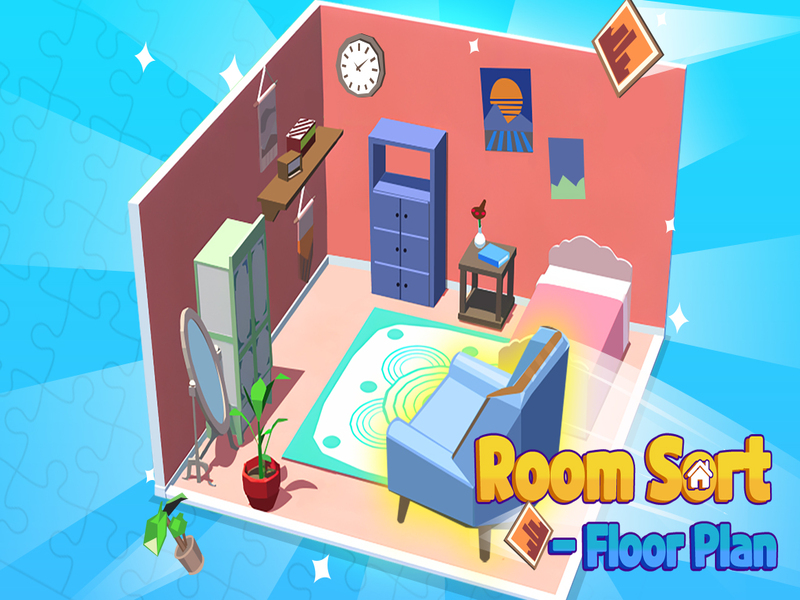 ゲーム部屋のソートフロアプランオンライン