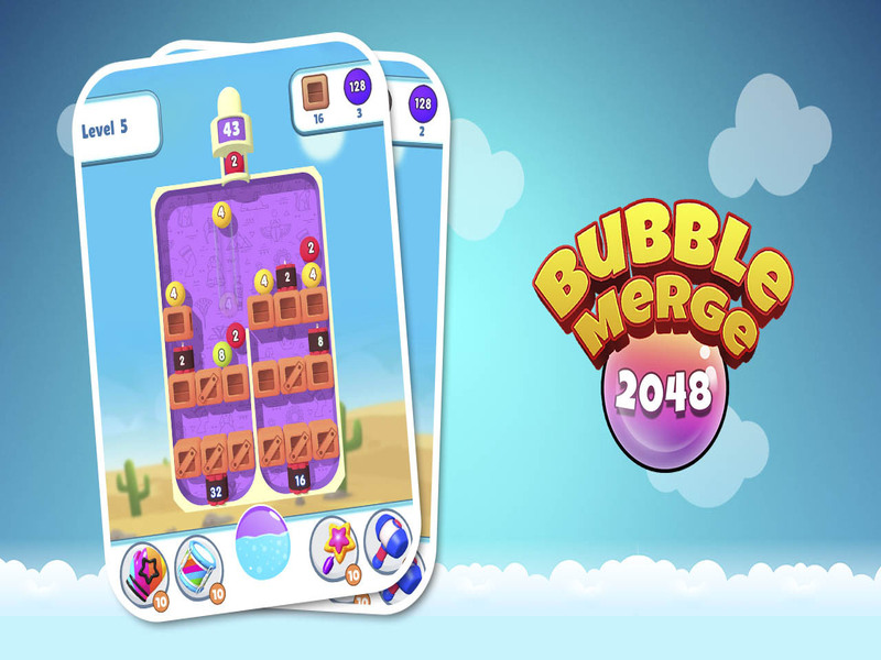 ゲームバブルマージ2048オンライン