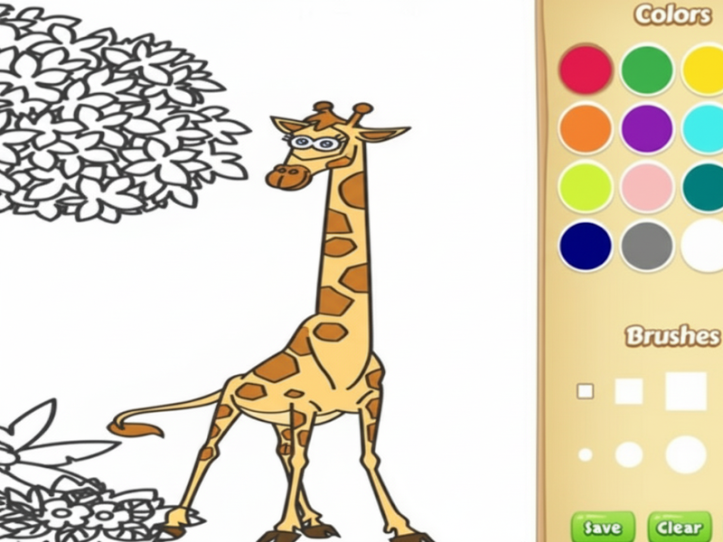 ゲーム子供のためのジャングル動物塗り絵オンライン