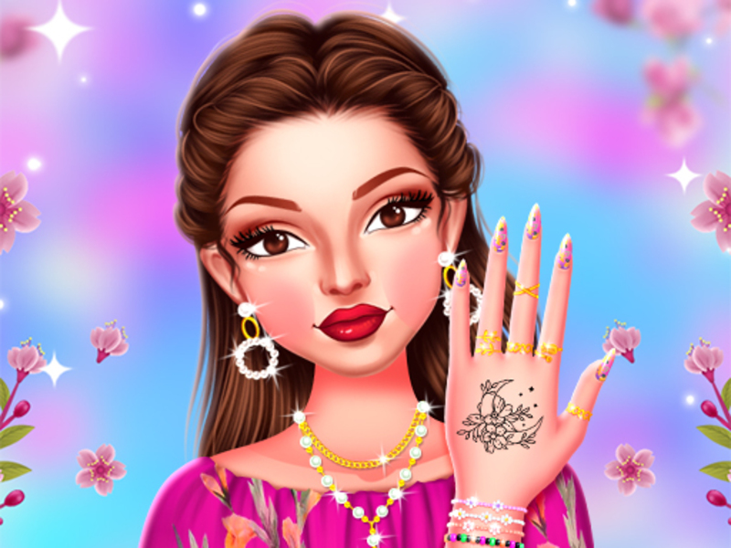 ゲーム有名人のスプリングマニキュアデザインオンライン