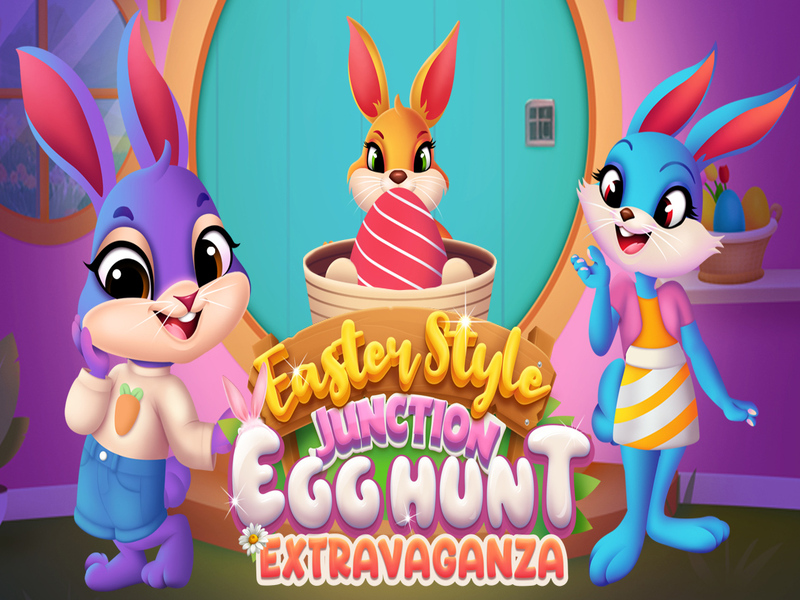 ゲームイースタースタイルのジャンクションエッグハントエクストラバガンザオンライン